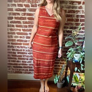 Y2K Jessica Howard linen blend orange dress - tagged: 12